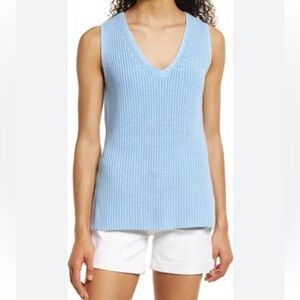 ⭐️2/$20 Tommy Bahama Baby Blue Sleeveless Knit Sweater Vest
